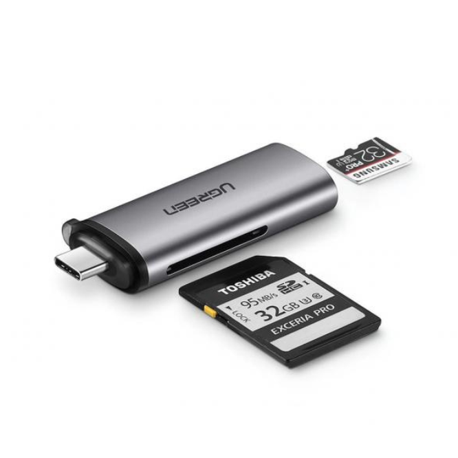 UGREEN USB-C to SD/TF Card Reader 2-in-1 5Gbps USB 3.1 Memory Card Adapter - Image 2