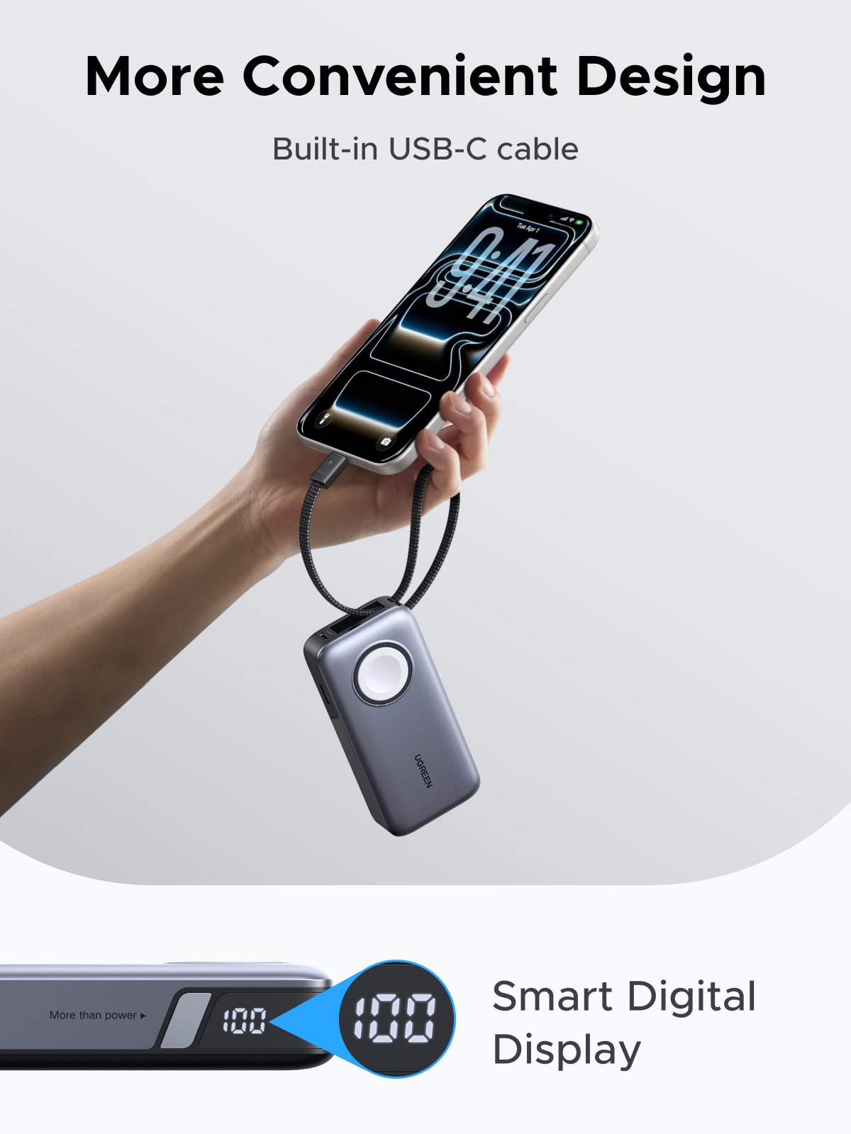 UGREEN 10000mAh 30W Power Bank with Magnetic Fast Charger - Image 5
