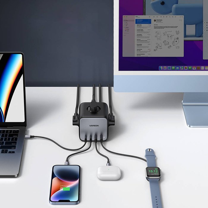 UGREEN Power Strip with 3 AC Outlets and 2 USB-C 65W Charging Ports - Image 7