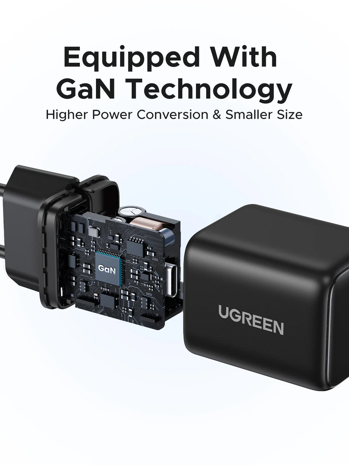 شاحن UGREEN USB-C GaN سريع بقدرة 30 واط أوروبي - الصورة 6