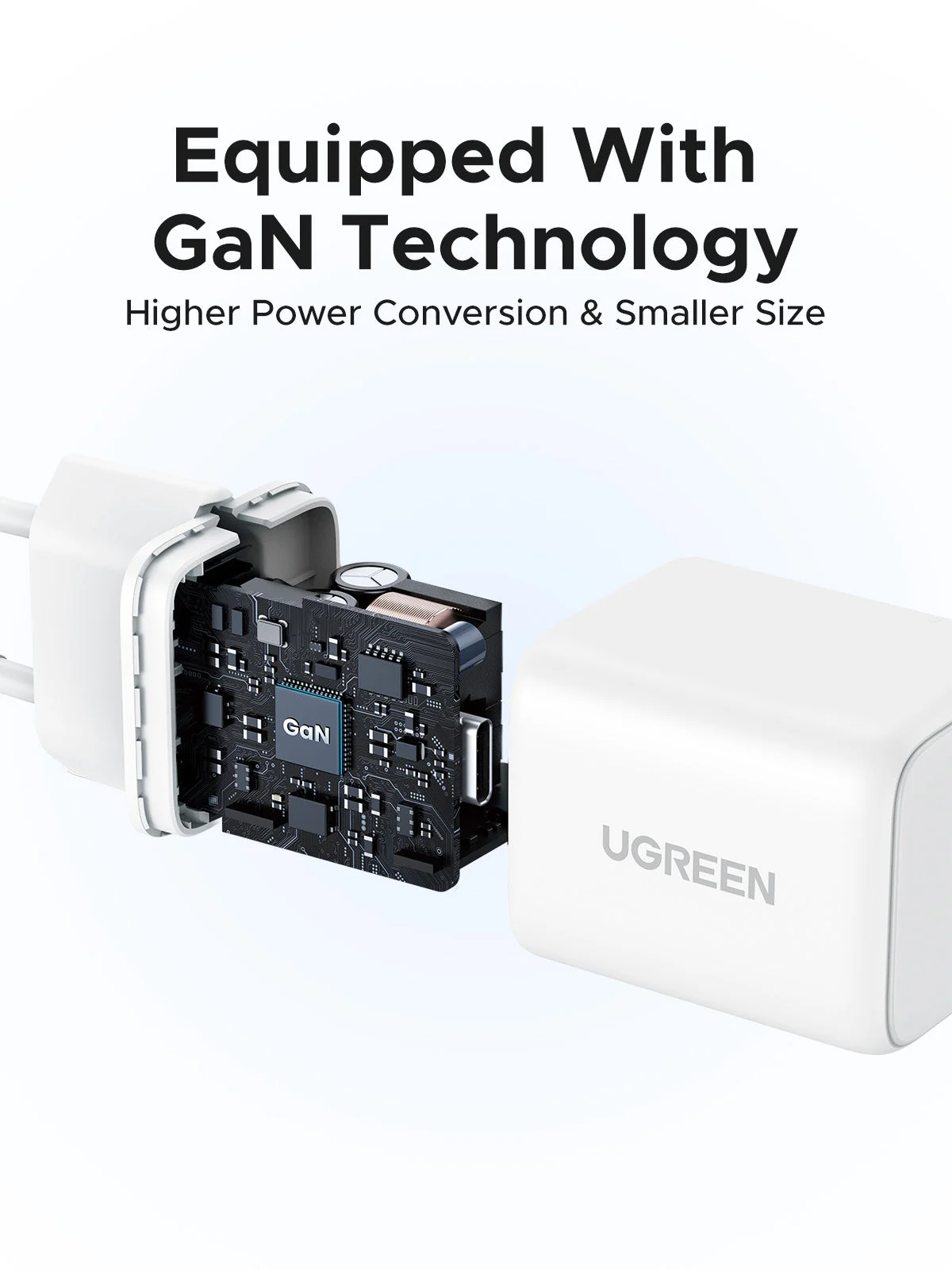 شاحن UGREEN USB-C GaN سريع بقدرة 30 واط أوروبي - الصورة 5