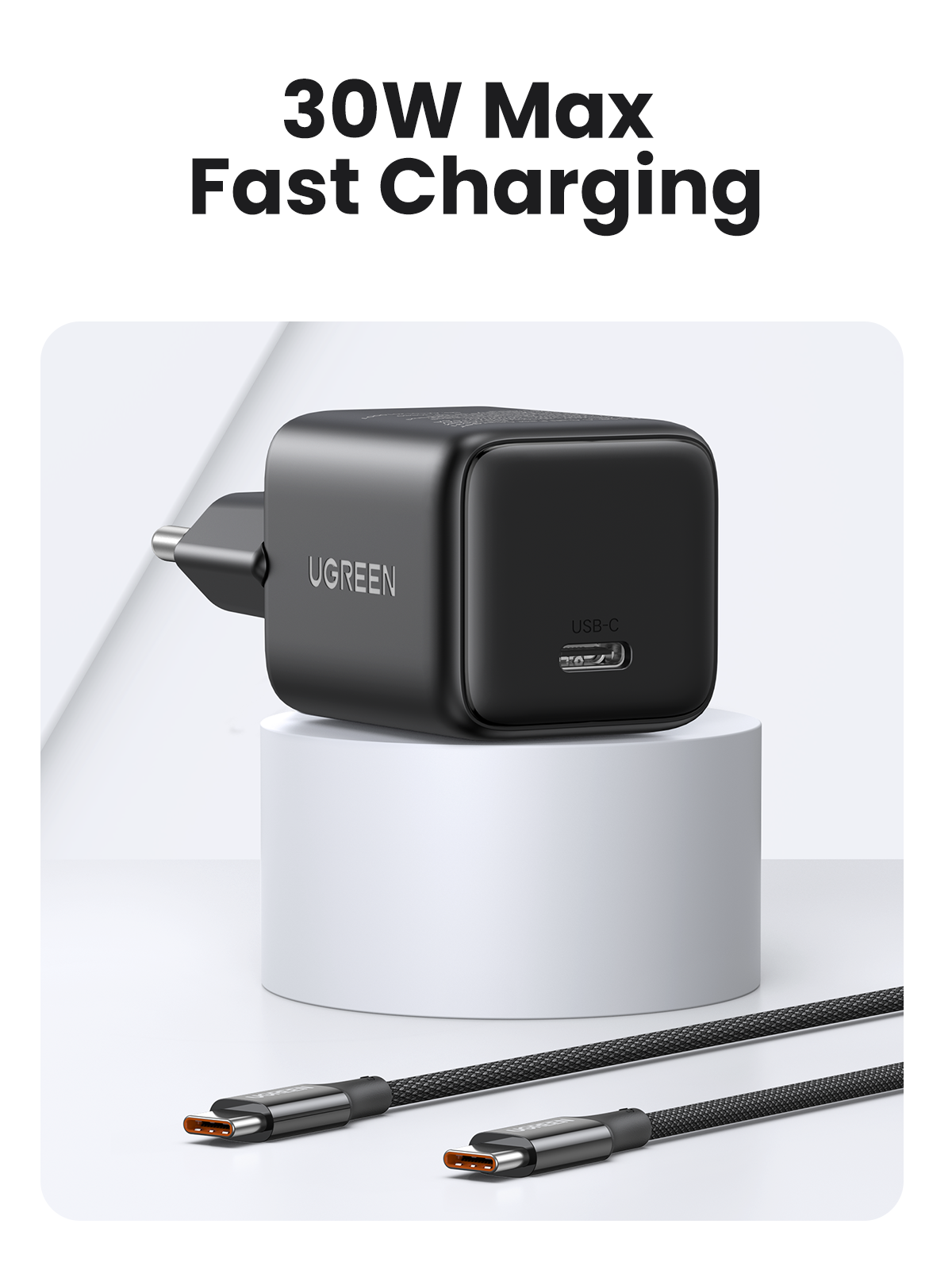 UGREEN 30W Type-C GaN Fast Charger with Type-C Cable - Image 9