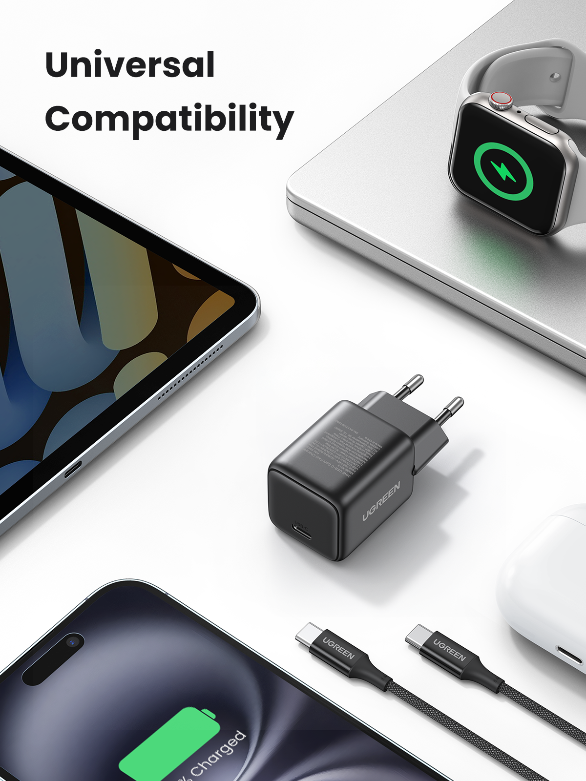 UGREEN 30W Type-C GaN Fast Charger with Type-C Cable - Image 13