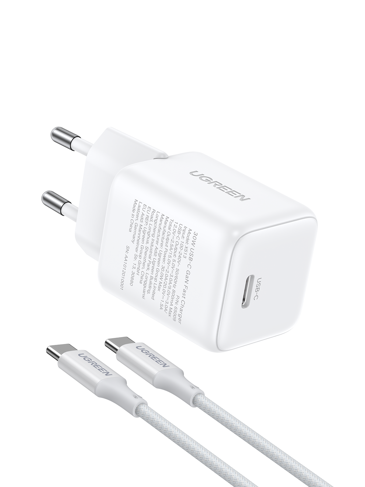 UGREEN 30W Type-C GaN Fast Charger with Type-C Cable - Image 2