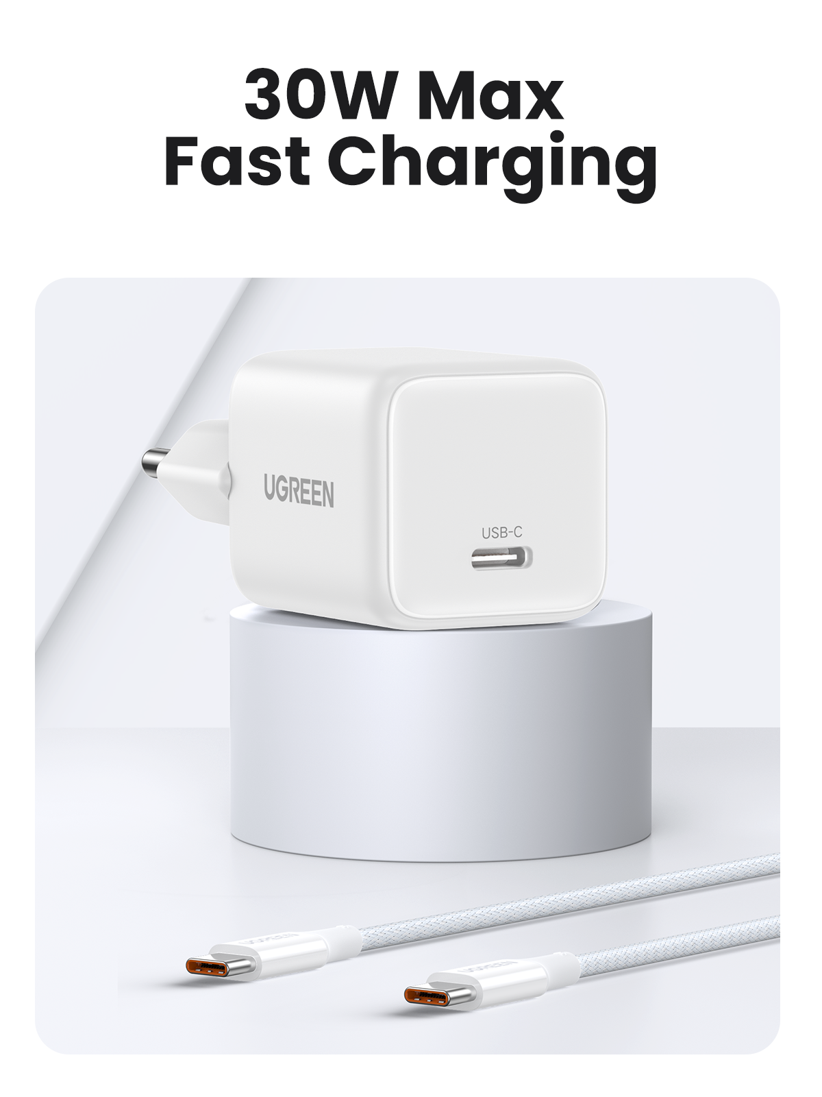 UGREEN 30W Type-C GaN Fast Charger with Type-C Cable - Image 10