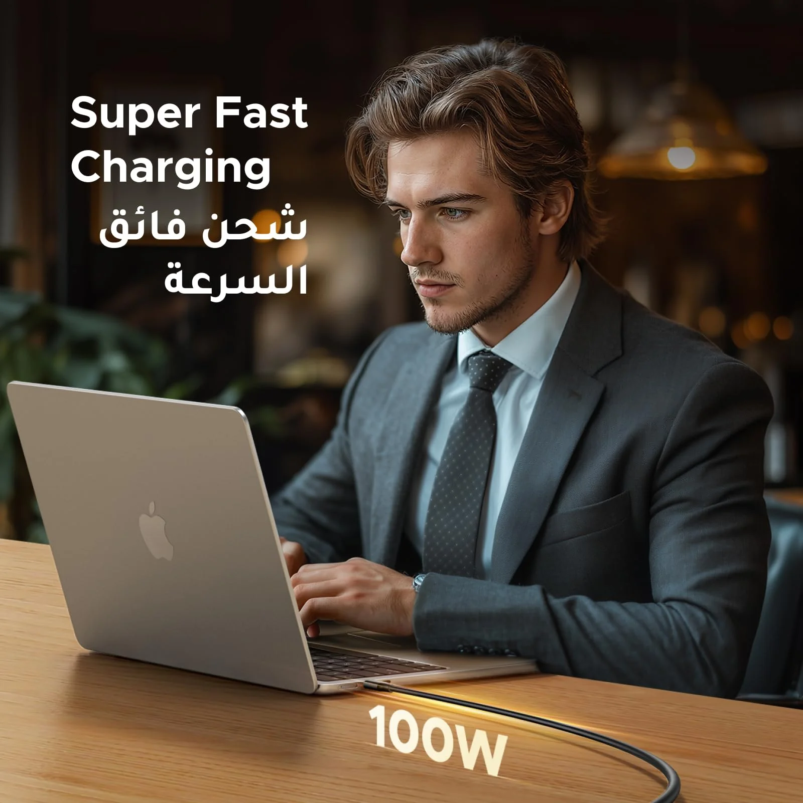 كابل شحن سريع مضفر من UGREEN، من نوع USB-C إلى USB-C مع تقنية الشحن السريع PD - الصورة 5