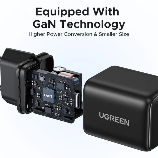 شاحن UGREEN السريع بقوة 25 واط بمنفذ USB-C بتقنية GaN، أوروبي - الصورة 5